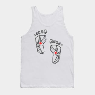 Jesus Christ feet ink illustration Tank Top